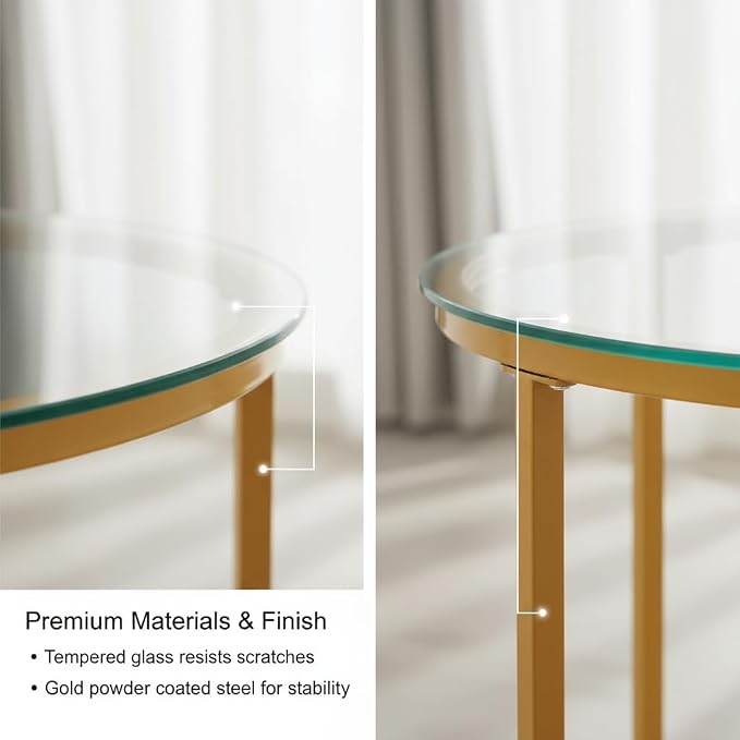 Round Nesting Coffee Table Set of 2 – Modern Design