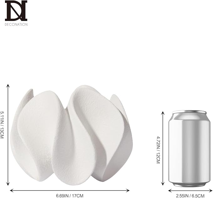 White Abstract Resin Sculpture – Modern Home Décor