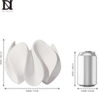 White Abstract Resin Sculpture – Modern Home Décor