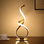 Modern Spiral LED Table Lamp with Touch Dimming