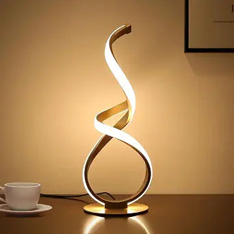 Modern Spiral LED Table Lamp with Touch Dimming