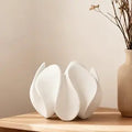 White Abstract Resin Sculpture – Modern Home Décor