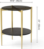 Round Modern End Table – Mid-Century Side Table