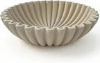 Large Fluted Decorative Bowl for Modern Home Décor