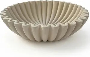 Large Fluted Decorative Bowl for Modern Home Décor
