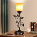 Vintage Leaf Table Lamp with Touch Dimming & USB