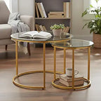 Round Nesting Coffee Table Set of 2 – Modern Design