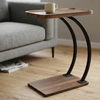 2-Tier C-Shaped End Table for Sofa – Space-Saving Design