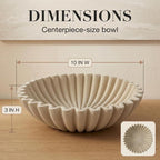 Large Fluted Decorative Bowl for Modern Home Décor