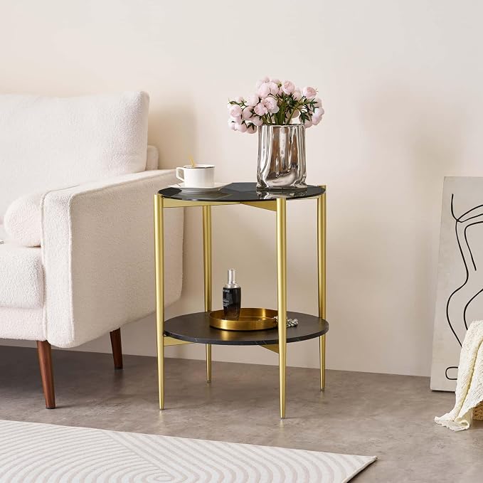 Round Modern End Table – Mid-Century Side Table