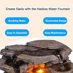 Cascading Tabletop Water Fountain with LED Light