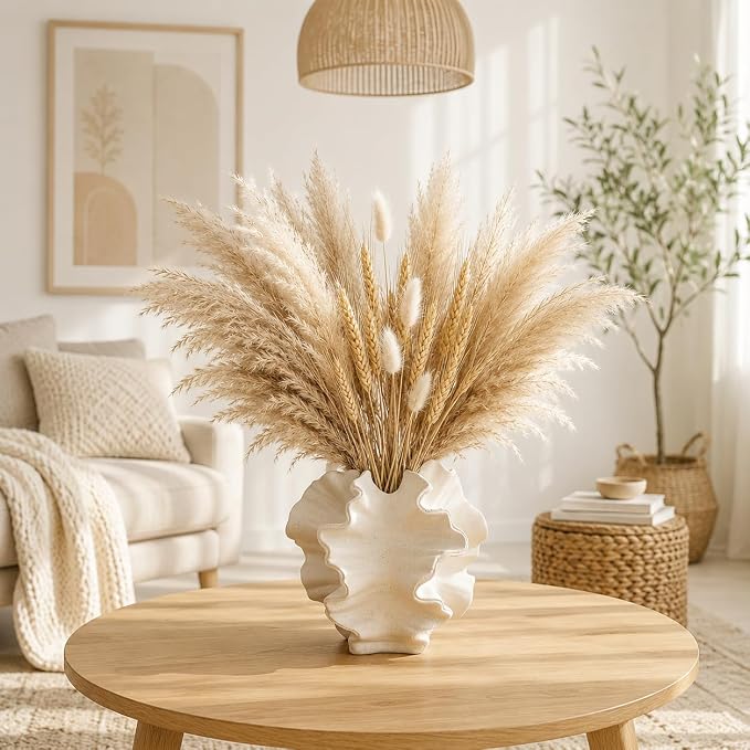 Modern Sculptural Ceramic Vase – Textured Home Décor