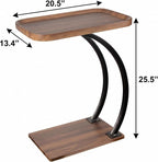 2-Tier C-Shaped End Table for Sofa – Space-Saving Design
