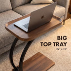 2-Tier C-Shaped End Table for Sofa – Space-Saving Design