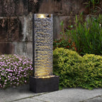 Outdoor Water Fountain with LED Lights – 38.35 Inch