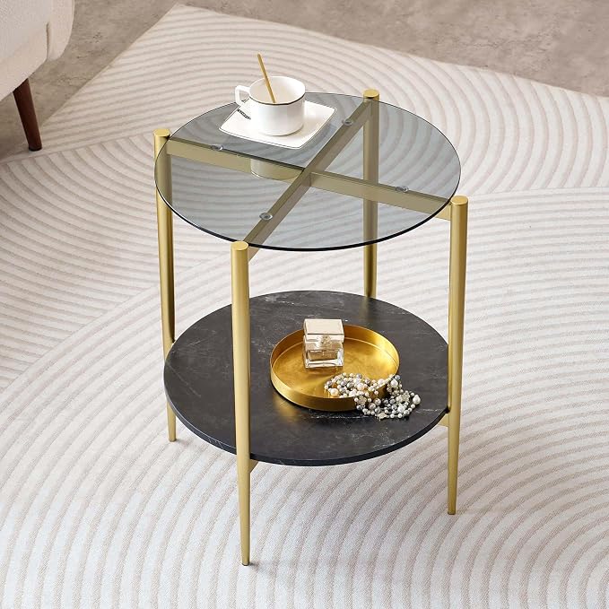 Round Modern End Table – Mid-Century Side Table