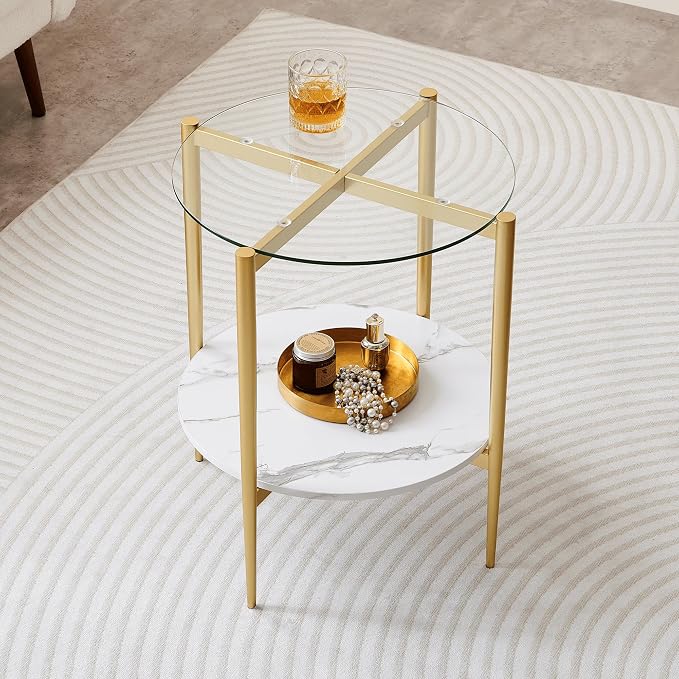 Round Modern End Table – Mid-Century Side Table